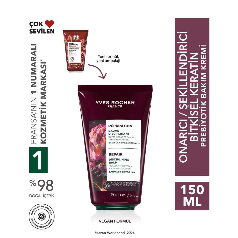 Plant-Based Keratin Hair Cream for Repair &amp; Styling 150ml