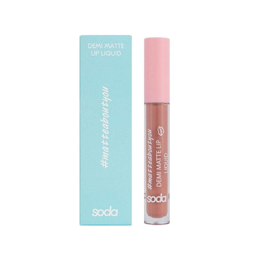 Soda - Liquid Lipstick Demi Matte Finish, Long-Lasting & Highly Pigmented - 014 Boy with Luv - Lipstick