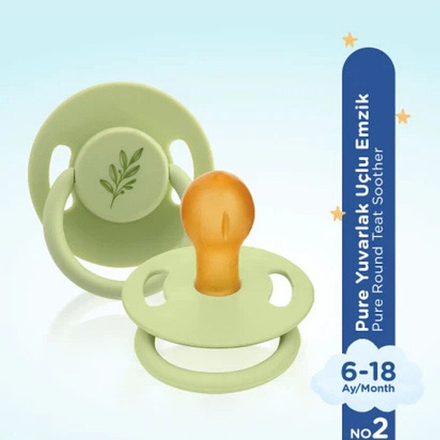 Wee Baby Cool Round Tip Pacifier for 6-18 Months Khaki No:2