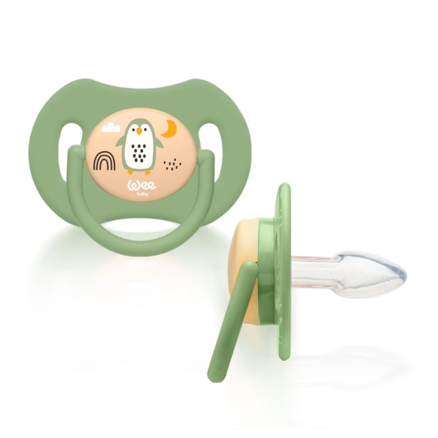 Wee Baby Duo Symmetrical Silicone Pacifier 0-6 Months 2-Pack