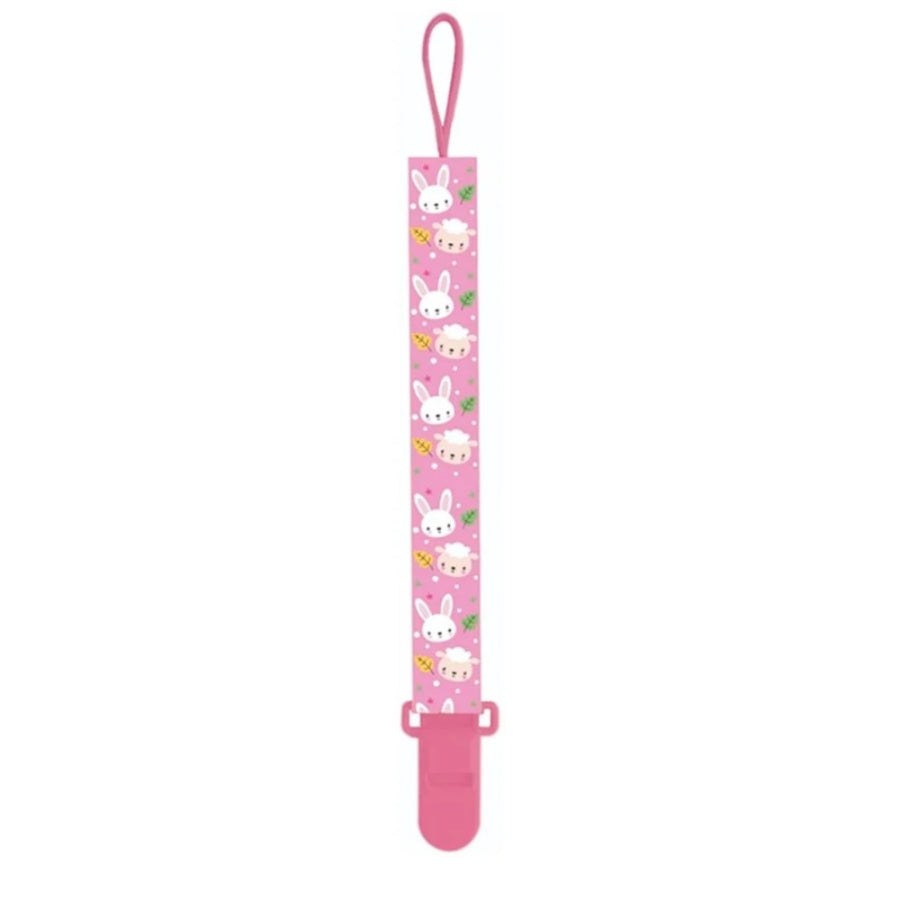 Wee Baby Zoo Pacifier Clip Pink for Secure Attachment