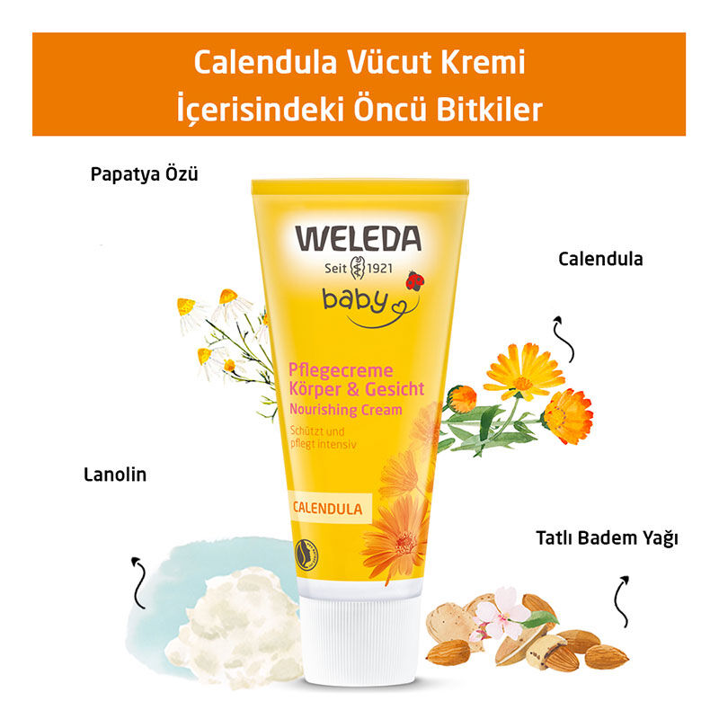 Weleda Baby Calendula Body Cream Moisturizing Care 75 ml