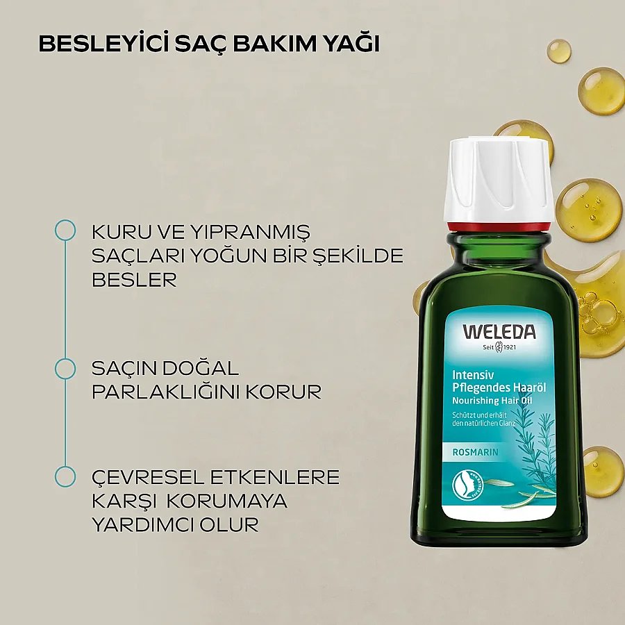 Weleda Rosemary Hair Care Set with Toner and Hair Oil, 100ml + 50ml