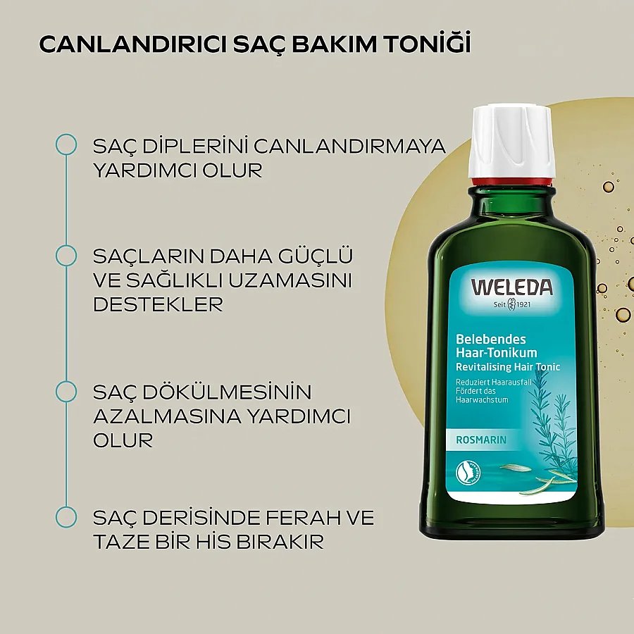 Weleda Rosemary Hair Care Set with Toner and Hair Oil, 100ml + 50ml
