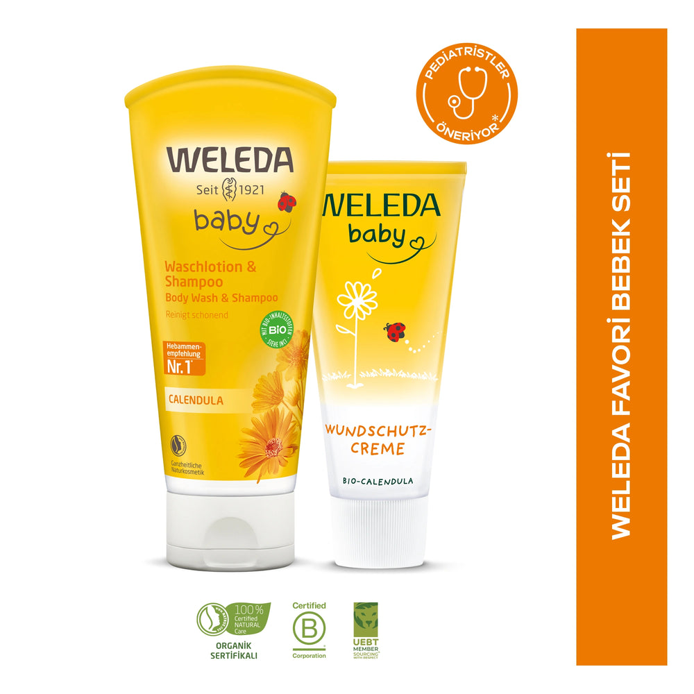 Weleda Baby Favorite Set Calendula Shampoo & Diaper Cream 2pc