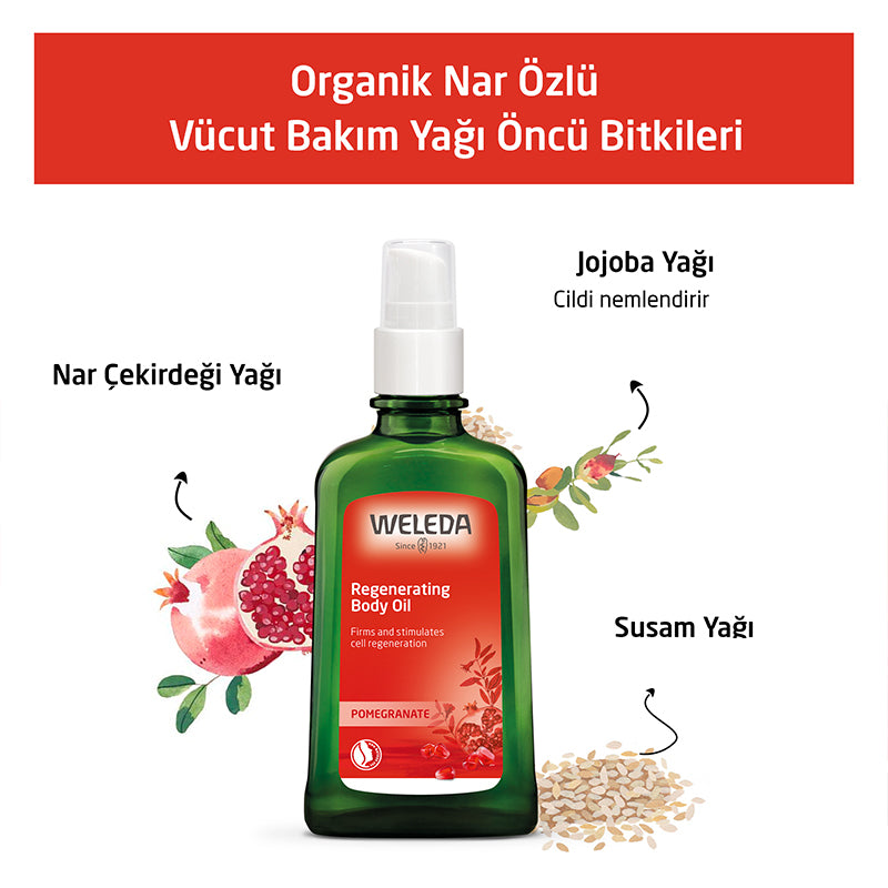 Weleda Pomegranate Regenerating Body Oil for Radiant Skin 100 ml