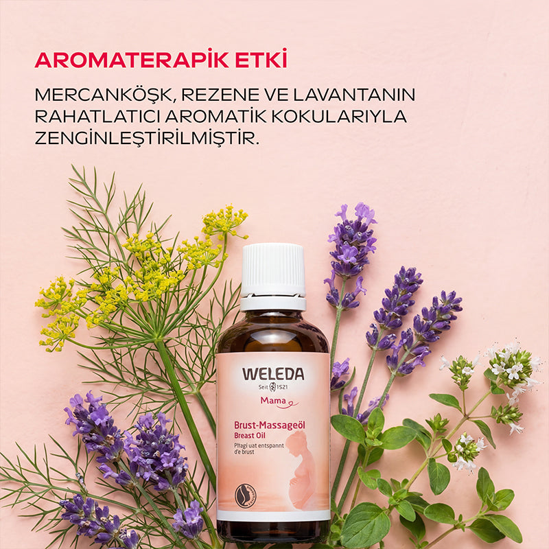 Weleda Organic Breast Massage Oil for Nursing Comfort 50 ml