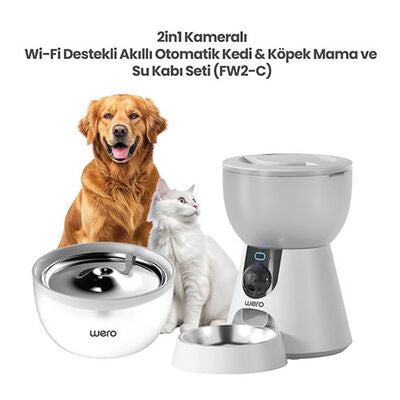 Wero 2-in-1 Smart Pet Feeder & Waterer with HD Camera 4L