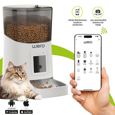 Wero Smart Pet Feeder with 1080p Camera and WiFi 6L