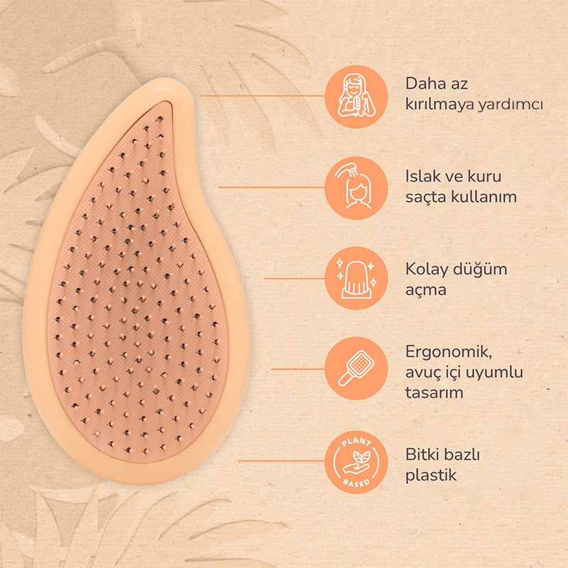 Wet Brush Go Green Palm Detangler Coconut Oily Hair Brush