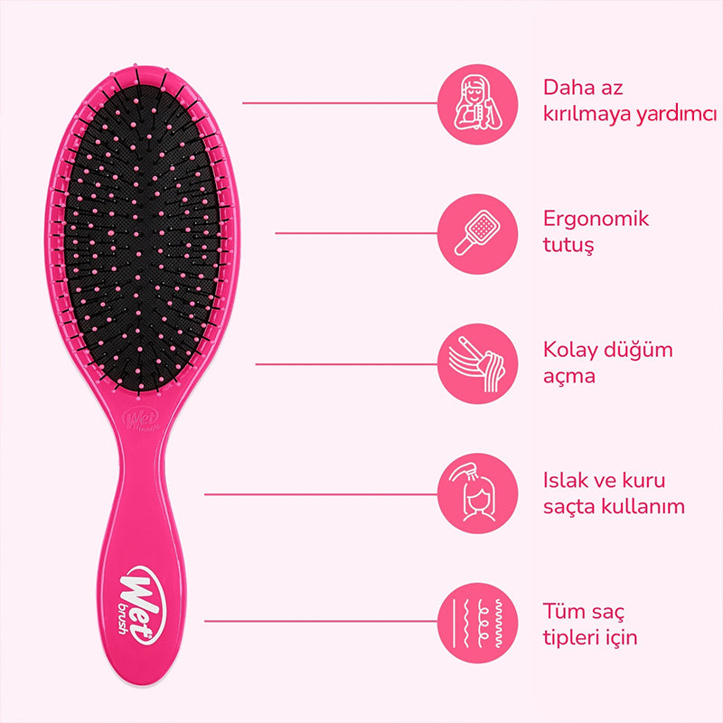 Wet Brush Original Detangler Detangling Hair Brush Pink