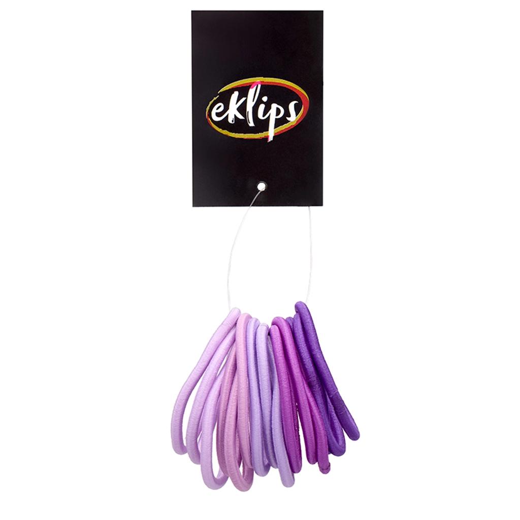 Eklips Purple Elastic Hair Ties Gentle Hold 15-Pack