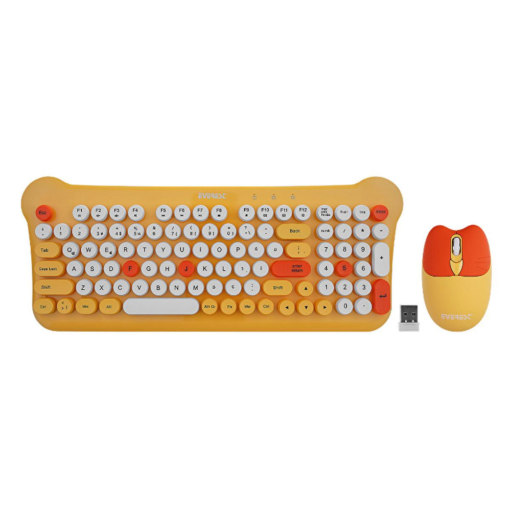 Everest Wireless Keyboard and Mouse Set - 2.4Ghz + Bluetooth, Compact Design, Multimedia Keys - view 2
