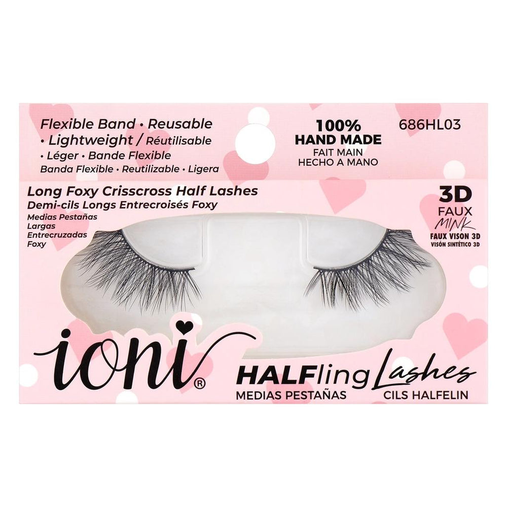 IONI Extra Long Criss-Cross Half Lashes for Flared Volume
