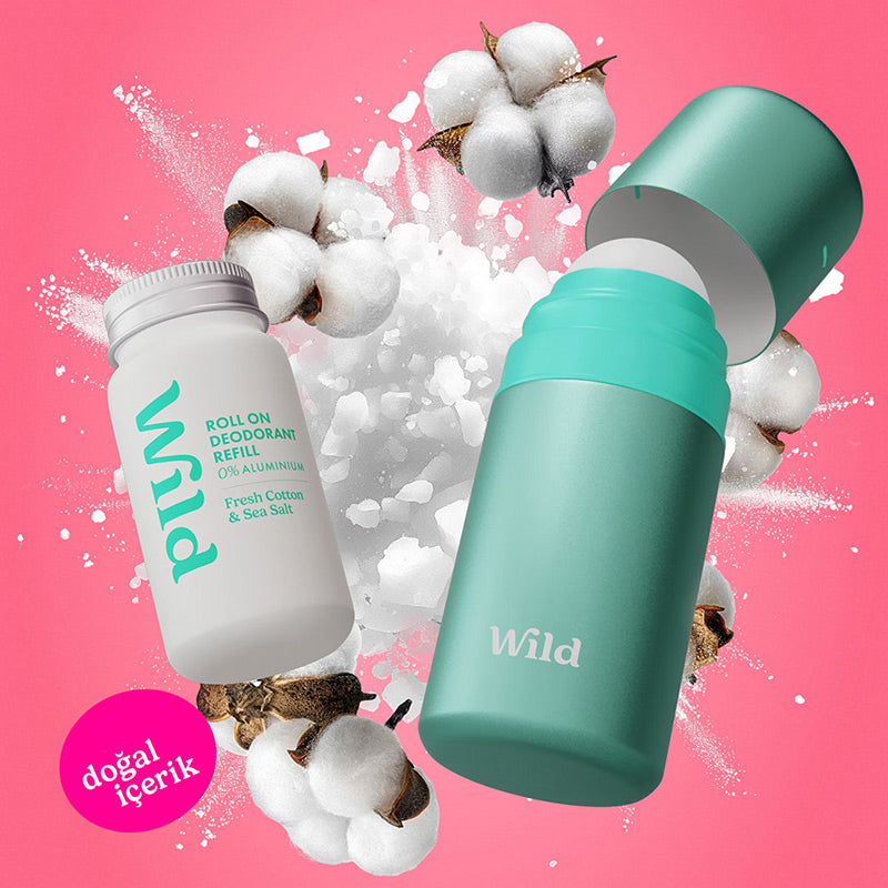 Wild Fresh Cotton & Sea Salt Refillable Roll On Deodorant 50 ml