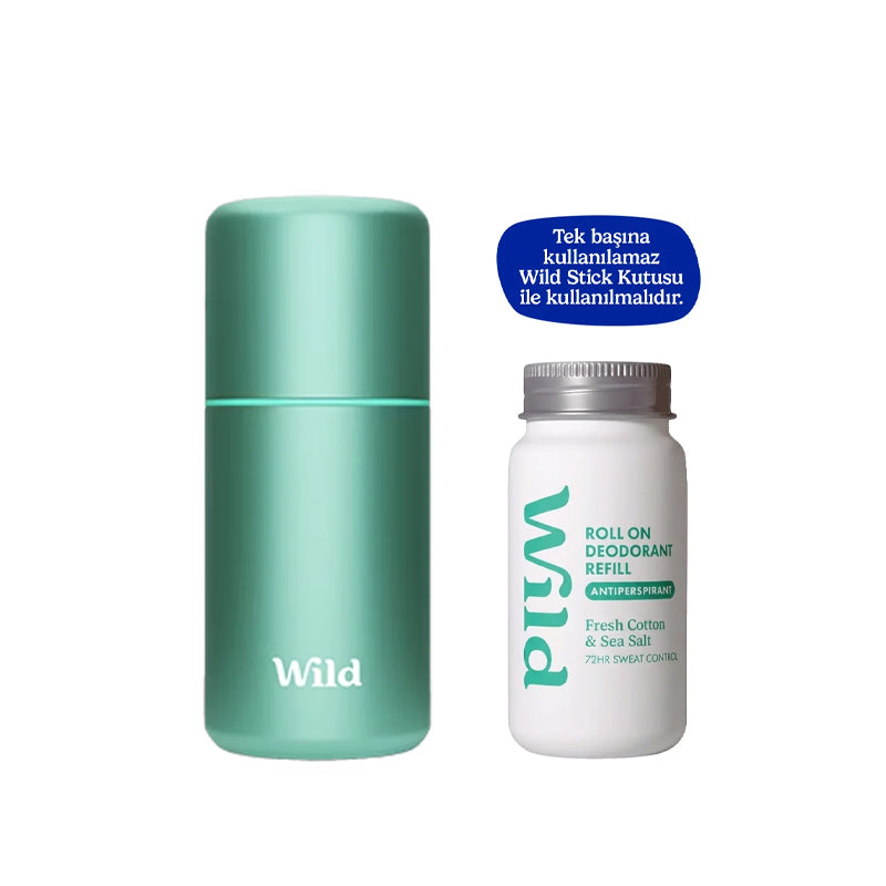 Wild Fresh Cotton & Sea Salt Roll On Deodorant Refill 50 ml