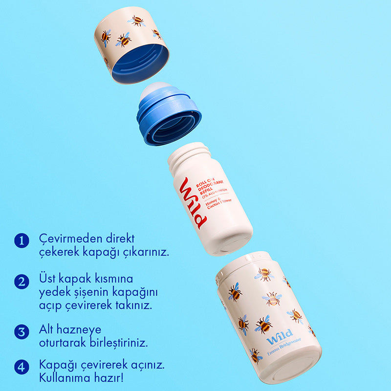 Wild Honey & Cactus Flower Roll On Deodorant Refill 50 ml