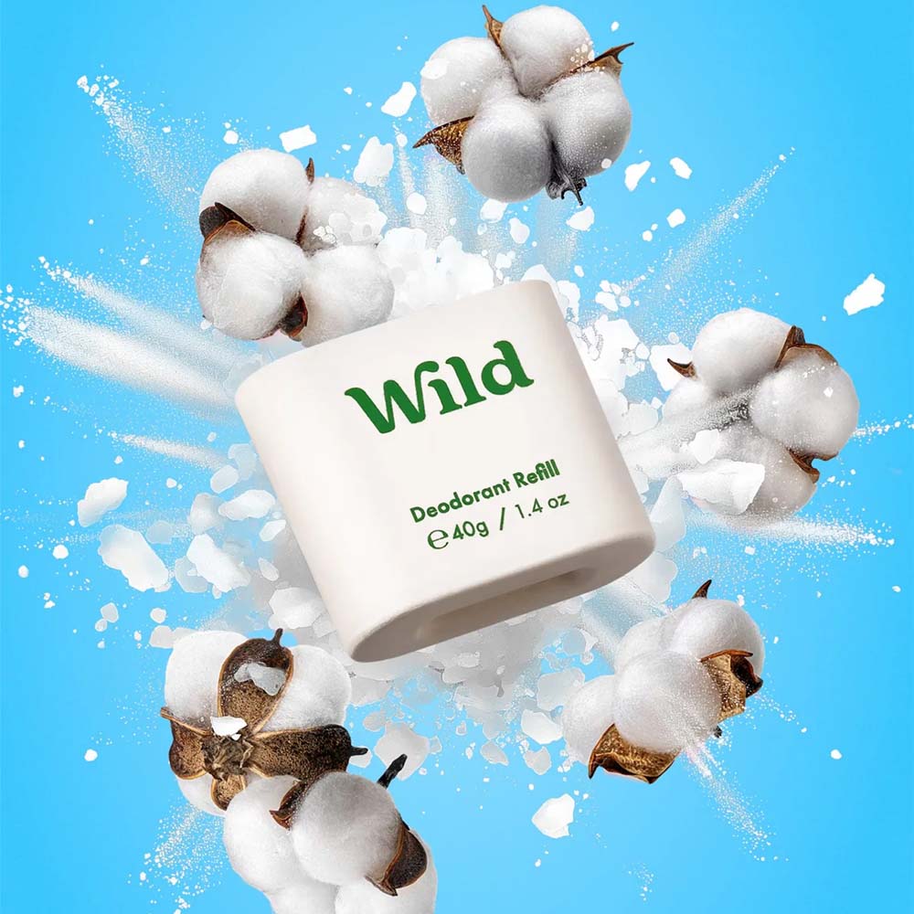 Wild Fresh Cotton & Sea Salt Natural Refill Deodorant 40g