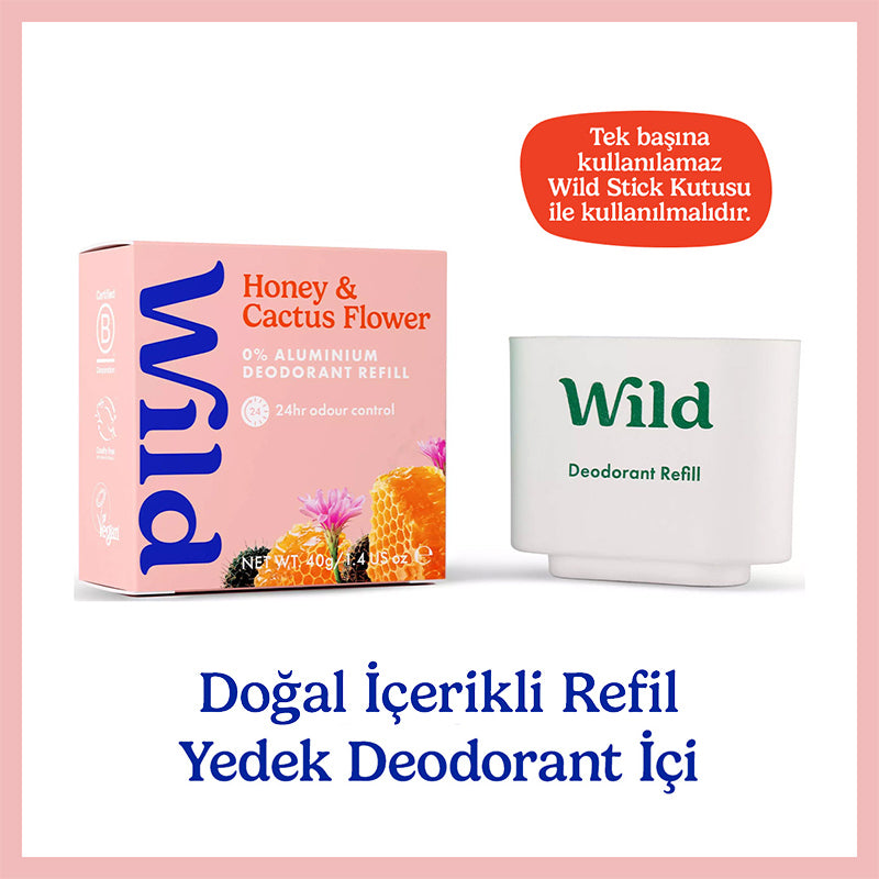 Wild Honey & Cactus Flower Natural Deodorant Refill 40g