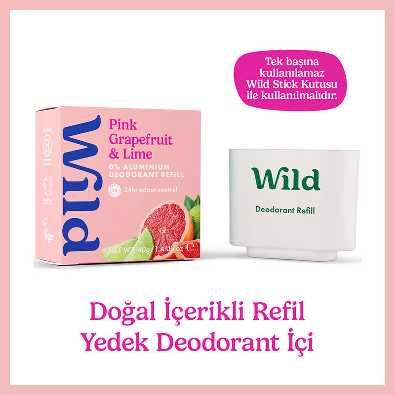 Wild Pink Grapefruit & Lime Refill Natural Deodorant 40g