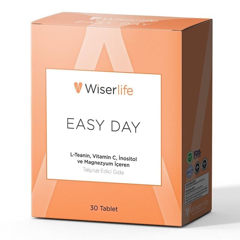 Wiserlife Easyday L-Theanine & Vitamin B6 Supplement 30 Tablets