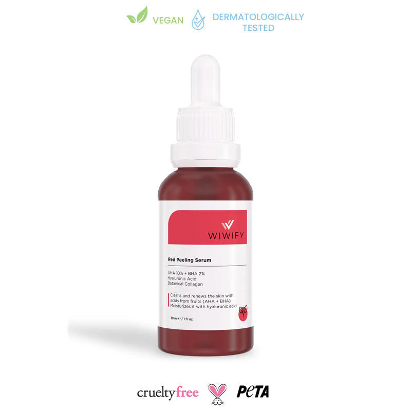 Wiwify AHA BHA Red Peeling Serum for Radiant Skin 30 ml