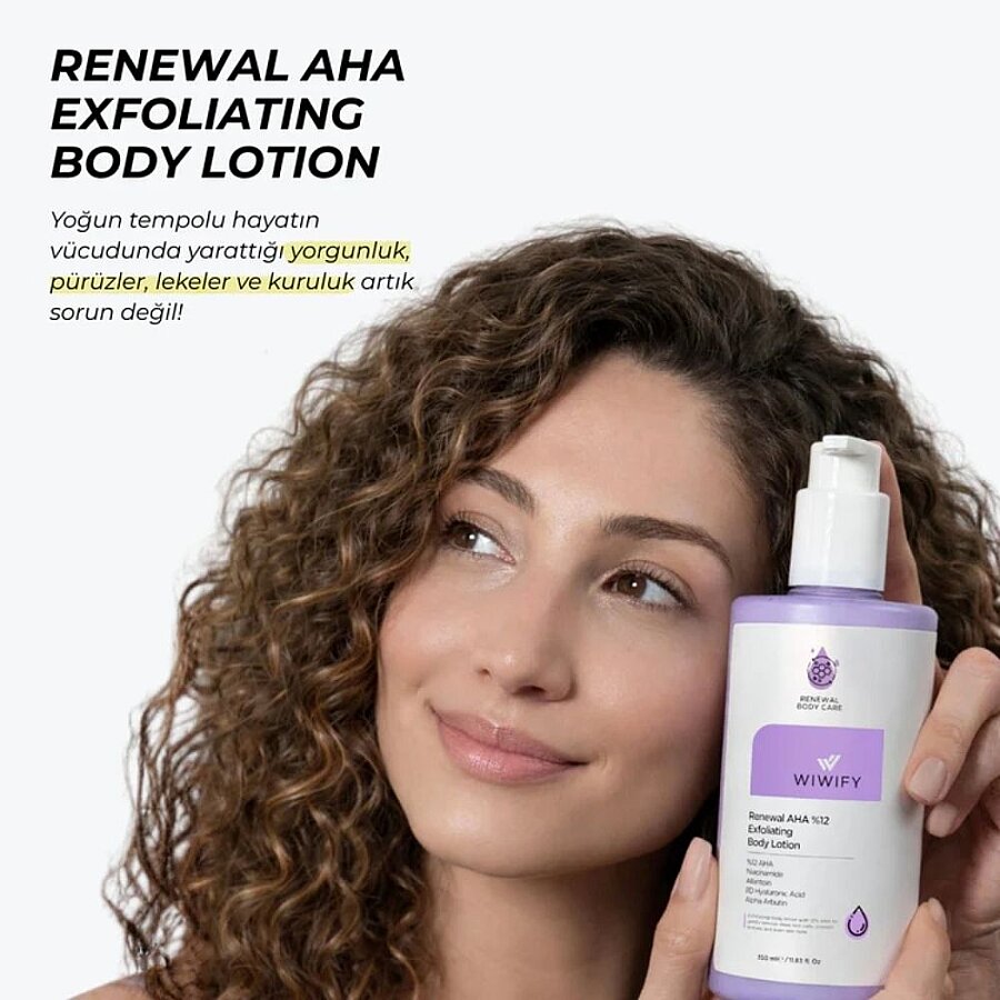 Wiwify Renewal AHA 12% Body Lotion Exfoliating & Hydrating 350 ml