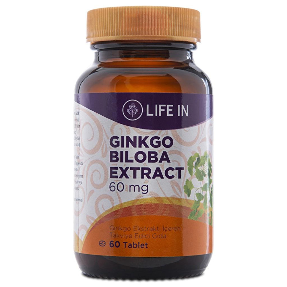 Life In Ginkgo Biloba Extract Dietary Supplement 60 Tablets
