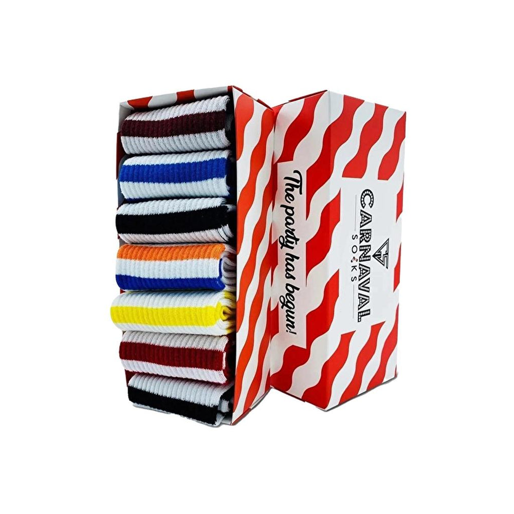 Carnaval Socks 7-Pack Colorful Circle Pattern Socks Set