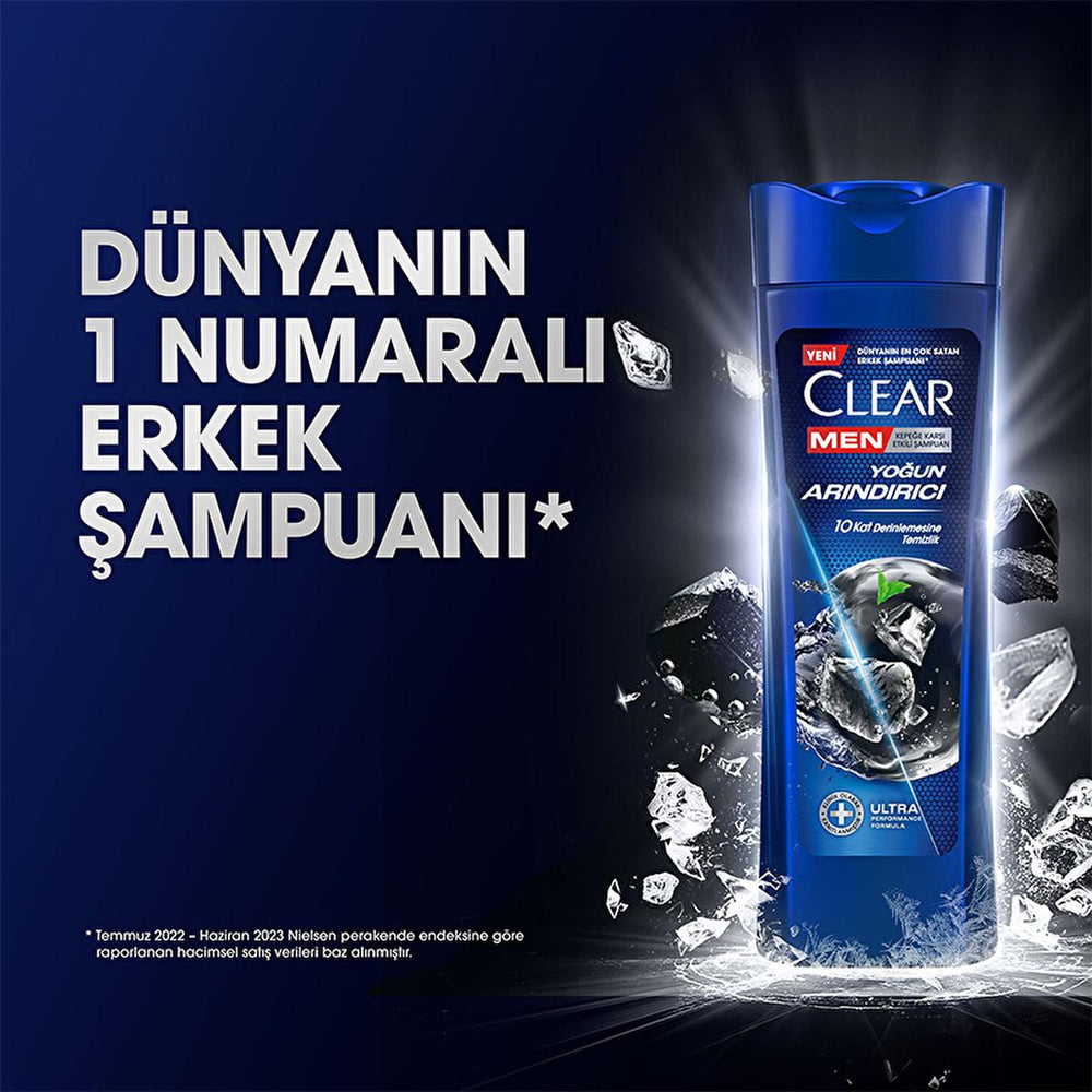Clear Men Charcoal Dandruff Shampoo - Deep Cleansing Formula for Men | 350 ml - view 4