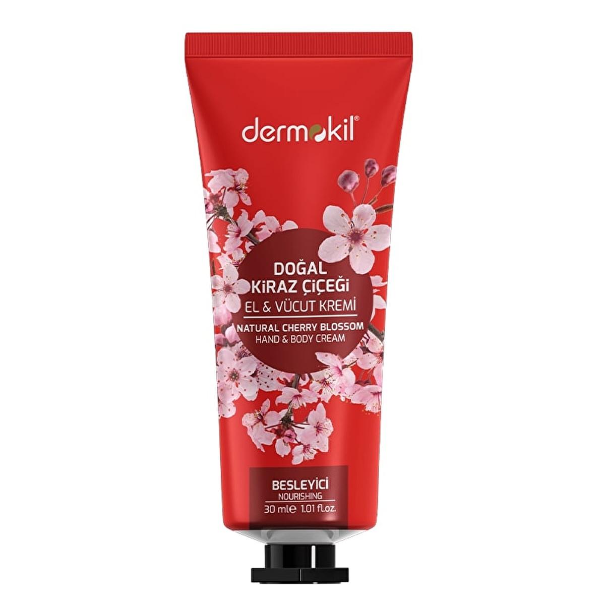 dermokil natural cherry blossom hand cream 30 ml, hydrate and protect your skin with cherry blossom extract, deep nourishing hand cream for sensitive skin Dermokil Natural Cherry Blossom Hand Cream - Deep Hydration for Sensitive Skin | 30 ml Dermokil Natural Cherry Blossom Hand Cream 30 ml dermokil, natural-hand-cream, cherry-blossom, sensitive-skin, moisturizer, hydration, skincare, plant-extracts, hand-care, ai-generated