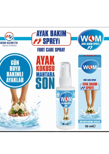 Wom Foot Deodorant Spray for Odor Control 1 Unit