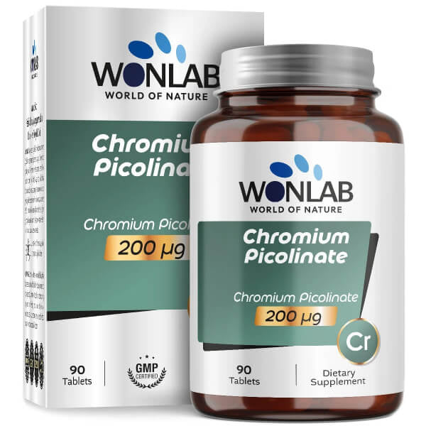 Wonlab Chromium Picolinate 200 mcg Dietary Supplement 90 Tablets