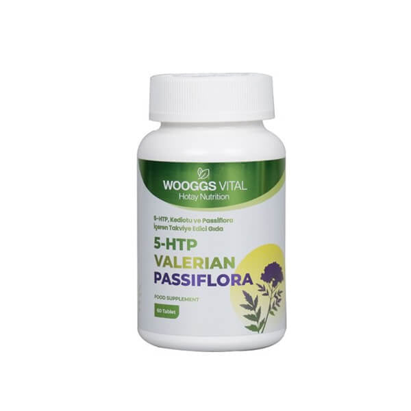 Wooggs Vital 5-HTP Valerian & Passiflora Tablet - 60 Count
