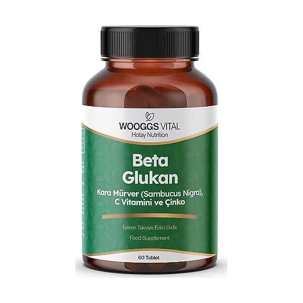 Wooggs Vital Beta Glucan & Black Elderberry Vitamin C 60 Tablets