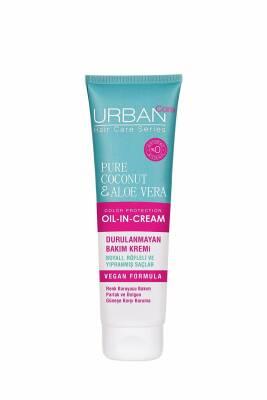 Urban Care Leave-In Hair Cream with Coconut & Aloe Vera - Color Protecting, Vegan, 5.07 fl oz Urban Care Leave-In Hair Cream - Color Protecting & Vegan leave-in hair cream, color protecting hair care, coconut aloe vera hair treatment, silicone free hair products, vegan hair care products, UV protection for hair, hair nourishment, color-treated hair care, vegan beauty products, clean hair care, cruelty-free hair products, frizz control, hair moisturizer, healthy hair solutions
