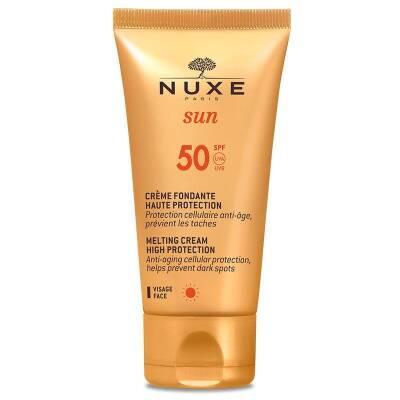 nuxe sun creme fondante visage haute protection spf50, nuxe sunscreen tube with SPF50, nuxe sun protection for sensitive skin Nuxe Sun Creme Fondante Visage Haute Protection SPF50 | 50ml Nuxe Sun Creme Fondante SPF50 - High Protection nuxe, sunscreen, spf50, sun-protection, sensitive-skin, outdoor-enthusiasts, sunbathing, natural-ingredients, skin-care, ai-generated