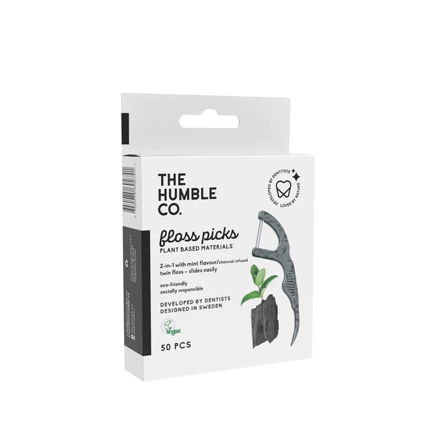 The Humble Co Activated Charcoal Mint Dental Floss with Picks - 50 Count for Effective Oral Hygiene The Humble Co Activated Charcoal Dental Floss - 50 Count dental floss, activated charcoal floss, mint flavored floss, interdental picks, oral hygiene products, natural dental care, oral health, healthy smile, activated charcoal benefits, minty fresh, dental care routine, hygiene essentials