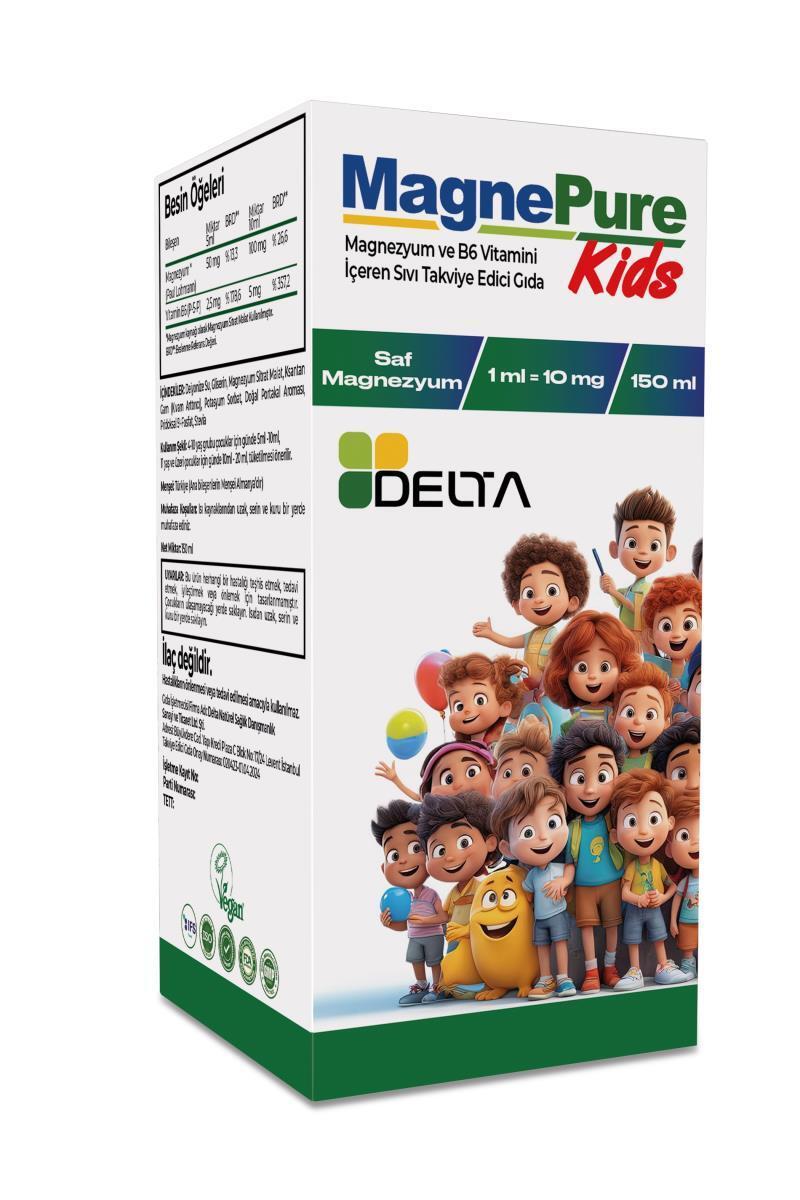 Delta Magnepure Kids Magnesium and Vitamin B6 - 150 ml Liquid for Children - image 2