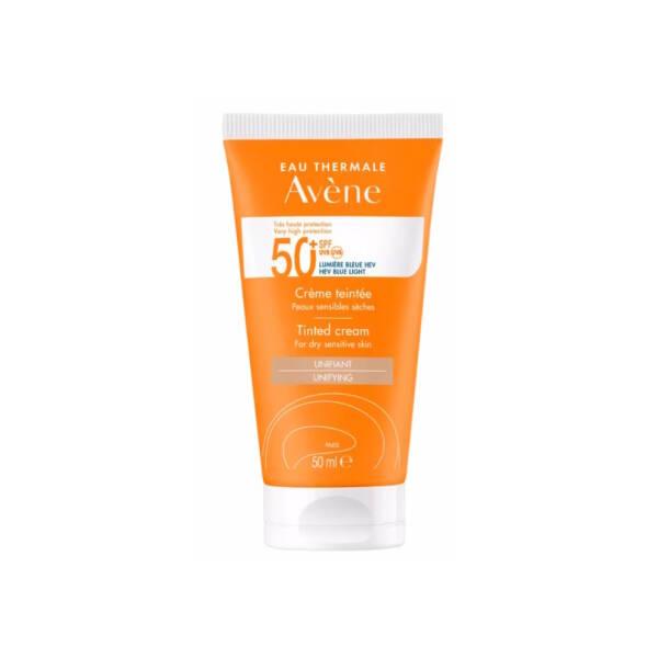 Avene Tinted Cream SPF50+ Unifying 50ml - Tinted Sunscreen Cream for Dry Skin with High SPF Protection - Sunscreen