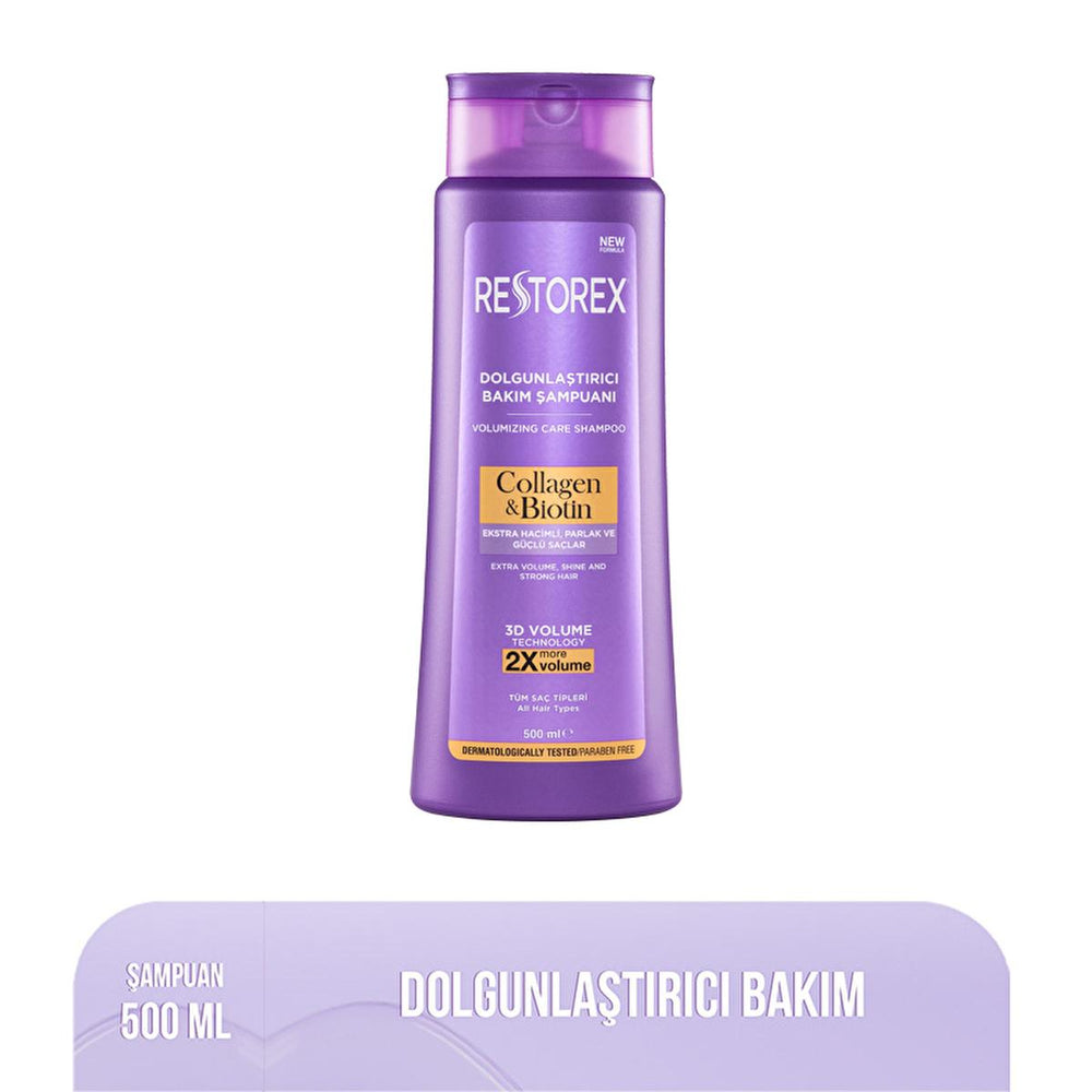 Restorex Collagen & Biotin Volumizing Hair Care Shampoo - 500ml, Nourishes & Strengthens Hair, Suitable for Daily - view 4