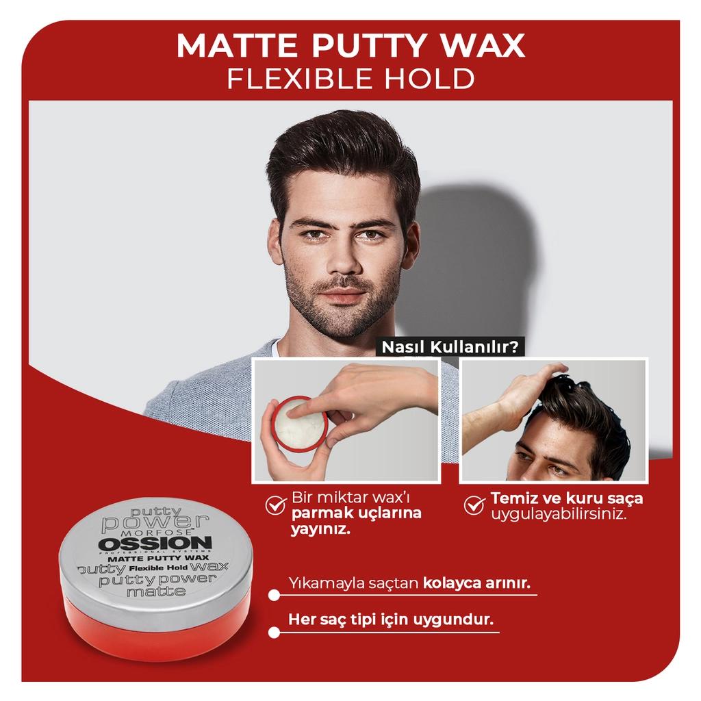 Morfose Ossion Putty Matte Wax for Strong Hold and Texture 60 ml