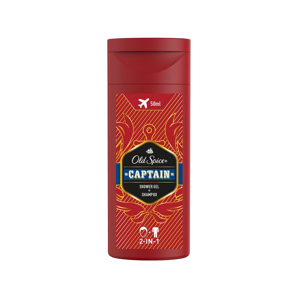 Old Spice Captain 2-in-1 Shower Gel & Shampoo - Travel-Sized, 1.69 fl oz - Shampoo