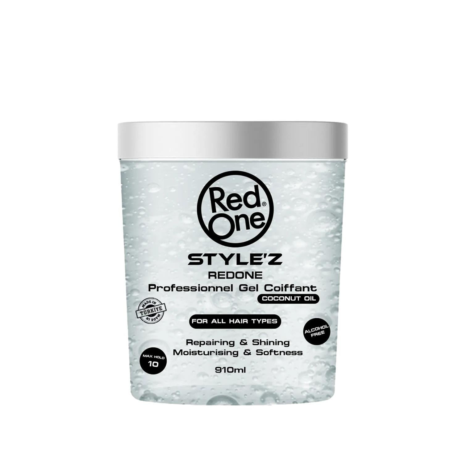 RedOne Stylez Coconut Oil Hair Gel - 30.77 fl oz, Natural Hair Styling & Nourishment RedOne Stylez Coconut Oil Hair Gel - Natural Styling & Nourishment Coconut Oil Hair Gel, RedOne Stylez Hair Care, Natural Hair Styling Products, Large Volume Hair Care, Coconut Oil Benefits for Hair, Hair Care, Natural Hair Products, Styling Gel, Coconut Oil Hair Care, Hair Nourishment, Hair Styling, RedOne Stylez, 30.77 fl oz, 910 ml