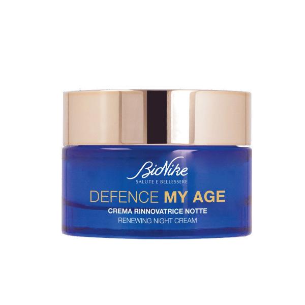 BioNike Defence My Age Anti-Aging Night Cream - Hydrating, Vitamin C Enriched Skincare for Mature Skin - Face Cream