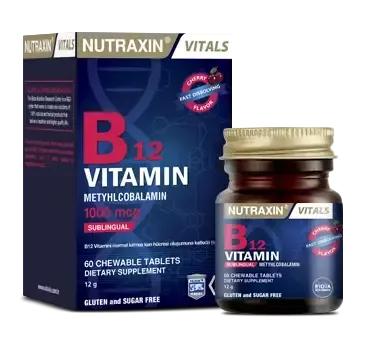 Nutraxin Vitamin B12 Supplement 1000mcg Methylcobalamin - 60 Tablets for Energy and Neurological Health - image 2