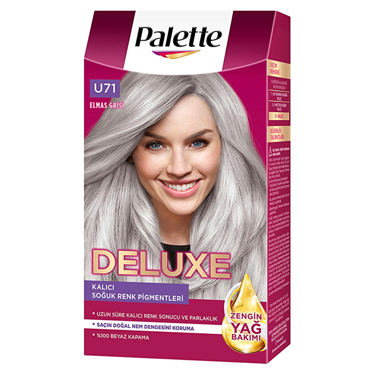 Palette Deluxe U71 Elmas Grisi Hair Dye - Long-Lasting Gray Hair Color with Nourishing Properties Palette Deluxe U71 Elmas Grisi Hair Dye - Long Lasting Hair dye, Long-lasting hair color, Gray hair dye, U71 Elmas Grisi hair color, Hair coloring product, Nourishing hair dye, Palette Deluxe, Hair care, Gray hair color, Vibrant hair color