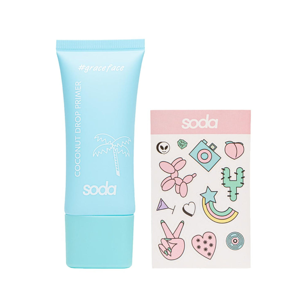 Soda Brand Coconut Drop Makeup Base - Natural Coconut Makeup Primer for Beauty-Conscious Individuals Soda Coconut Drop Makeup Base - Natural Primer coconut makeup base, makeup primer, natural cosmetics, coconut skincare, Soda brand makeup, beauty products, skincare-infused makeup, travel-friendly cosmetics, nourishing makeup base, coconut beauty products
