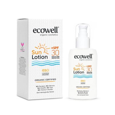 Ecowell Organic Sunscreen Lotion SPF 30 - Vegan, Natural Skincare with SPF 30 Protection - Sunscreen