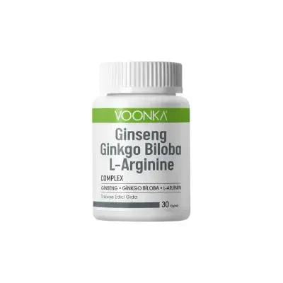 Voonka Ginseng Ginkgo Biloba L-Arginine Dietary Supplement - 30 Capsules for Energy and Cognitive Support Voonka Ginseng Ginkgo Biloba L-Arginine Supplement Ginseng supplement, Ginkgo Biloba capsules, L-Arginine dietary supplement, Energy and cognitive support, Adult nutritional supplements, Dietary Supplement, Health Supplements, Cognitive Support, Energy Boost, Natural Supplements